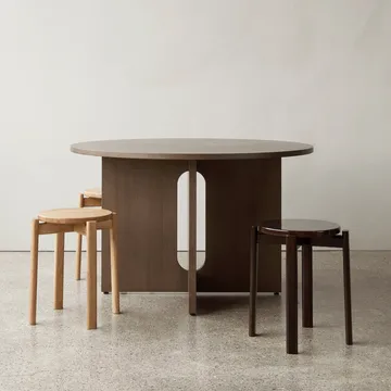 Passage round stool - Dark lacquered oak - Audo Copenhagen