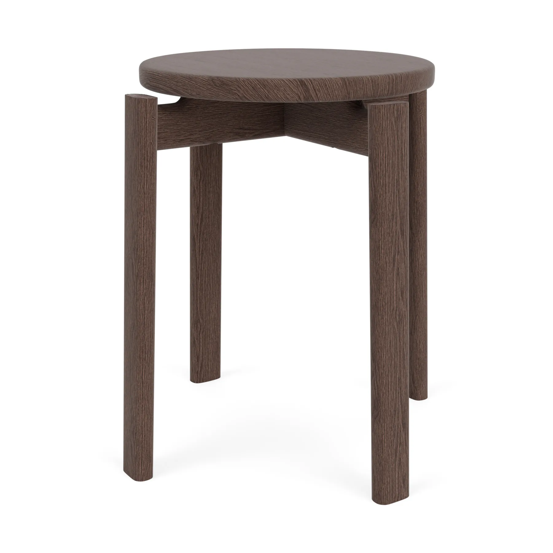 Passage round stool, Dark stained oak, Ø42.5x47.5 cm Audo Copenhagen