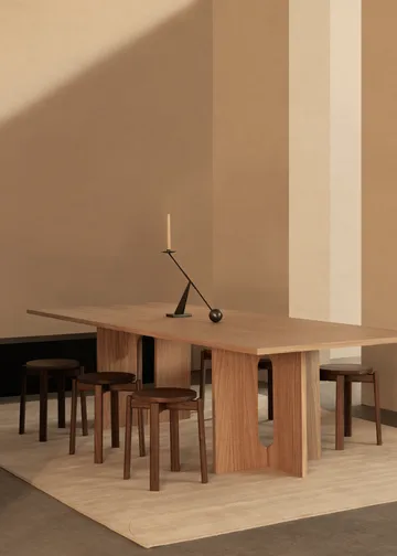 Passage round stool - Dark stained oak, Ø42.5x47.5 cm - Audo Copenhagen