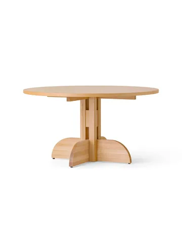 Puffin Dining Table oak veneer natural - Natural oak veneer, Ø140 cm - Audo Copenhagen