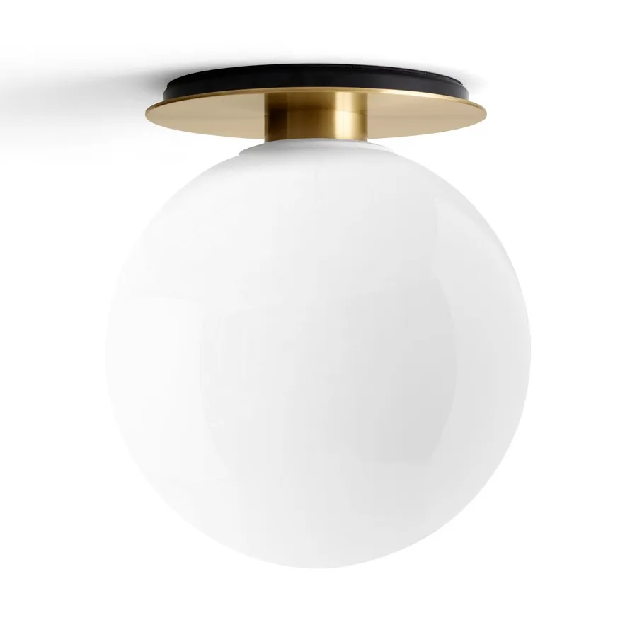 TR ceiling/wall lamp brass, Polished opal glass Audo Copenhagen