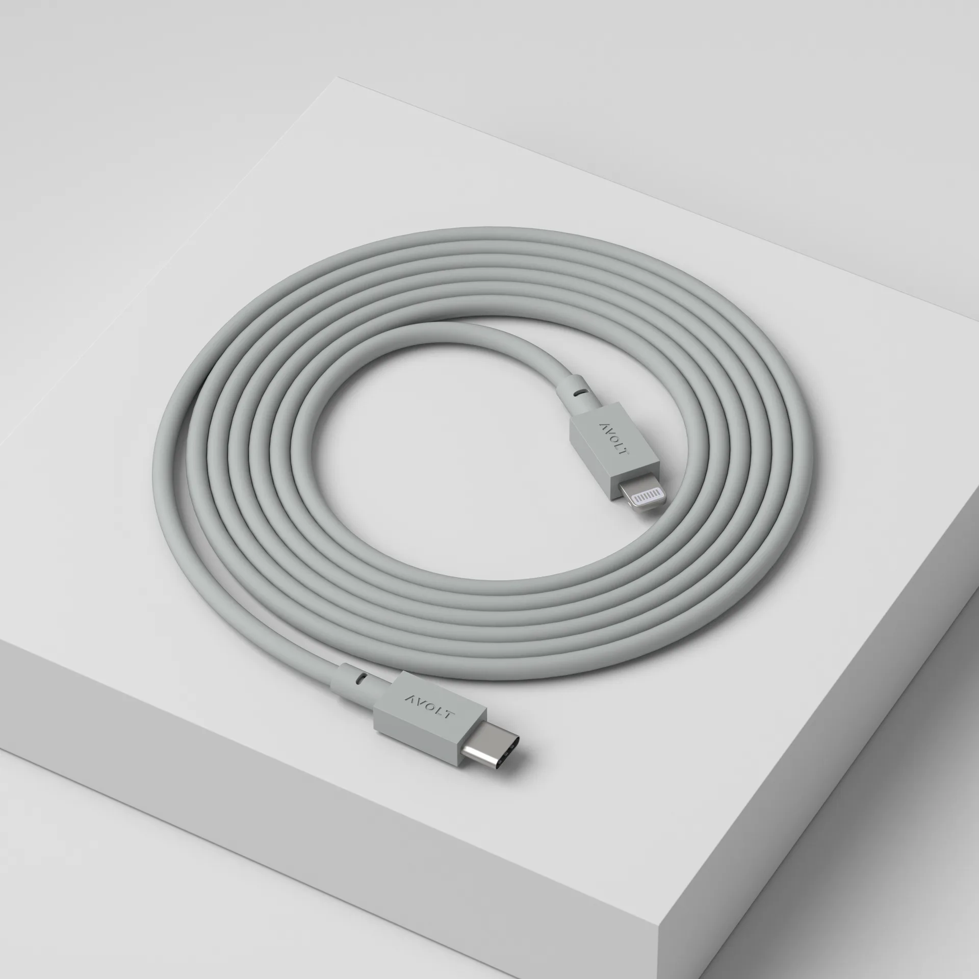 Cable 1 USB C to Lightning charging cable 2m, Gotland Gray Avolt