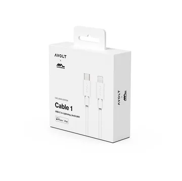 Cable 1 USB C to Lightning charging cable 2m - White Martinelli Luce Edition - Avolt