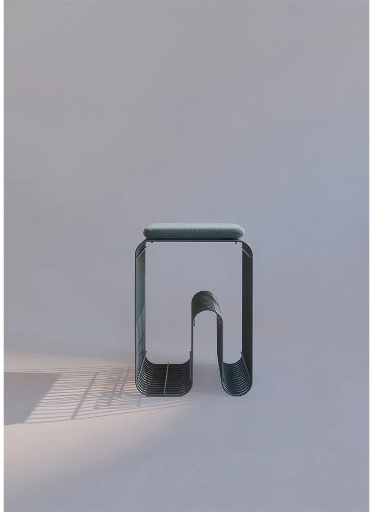 Curve chair, Dusty blue AYTM