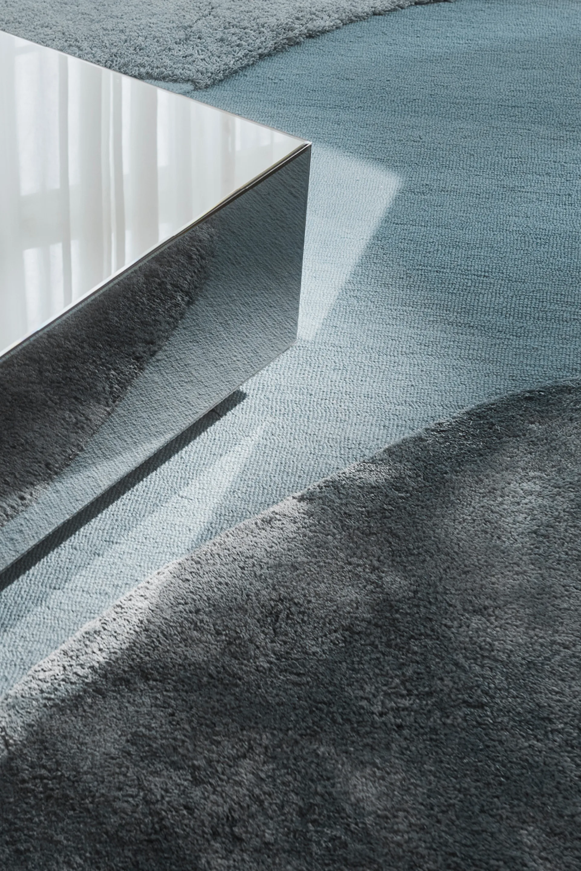Mola rug 209x288 cm, Dusty blue AYTM