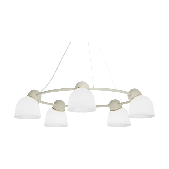 Bird chandelier Ø95.3 cm - Sand-brass-opal glass - Belid