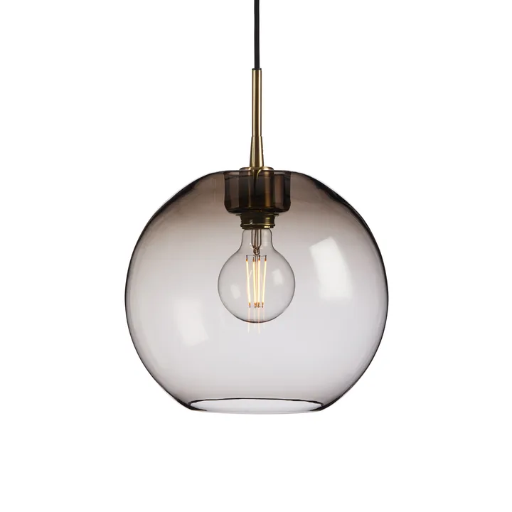 Gloria pendant lamp Ø32 cm - brass-smoke coloured glass - Belid