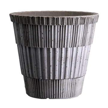 Atlas raw pot with saucer - Grey, Ø16 cm - Bergs Potter