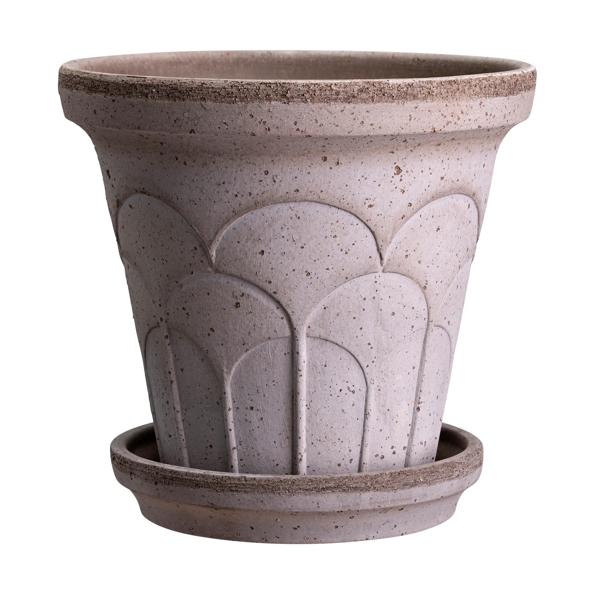 Fleur pot with saucer, 2 pieces, Grey, Ø21 cm Bergs Potter