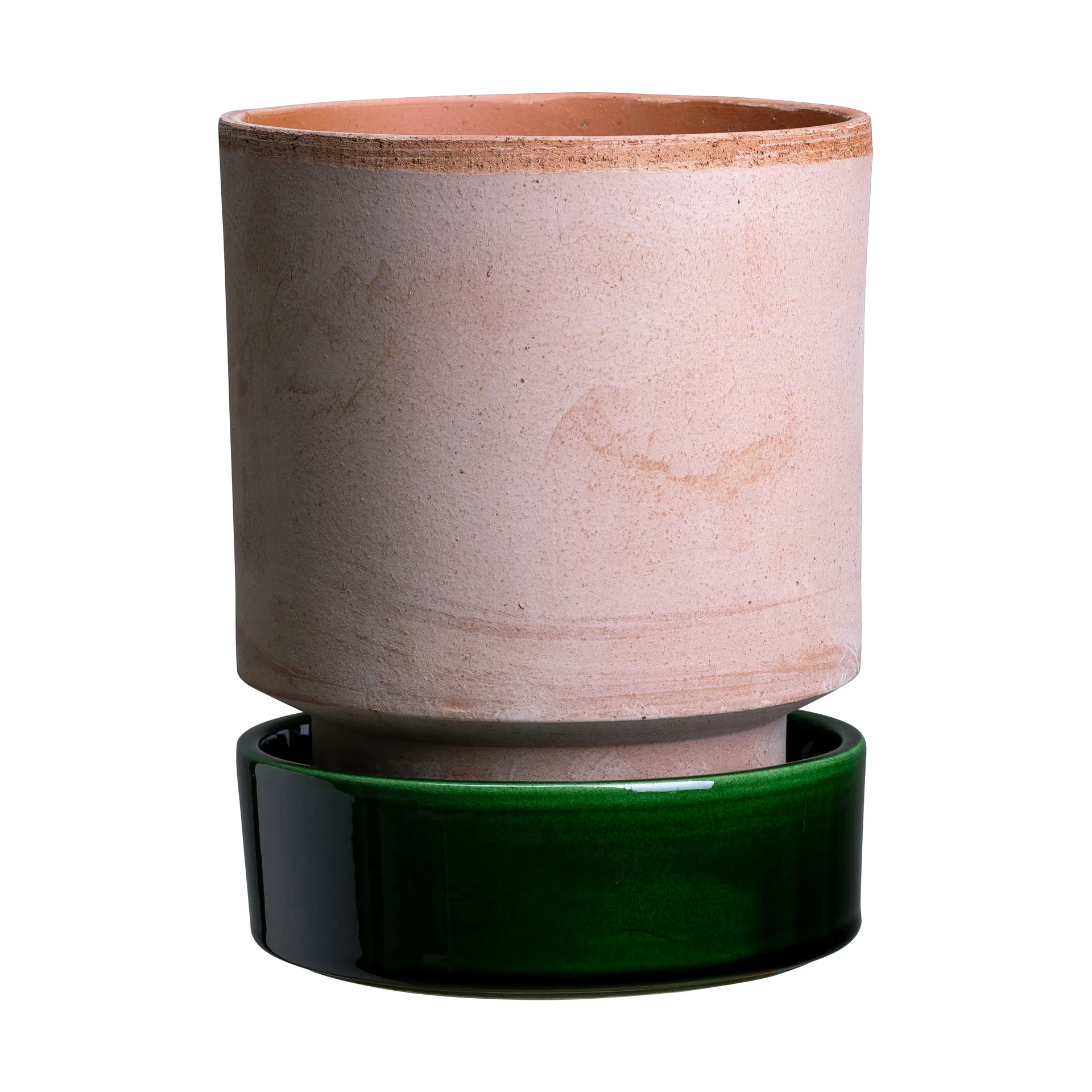 Hoff plant pot, Ø16 cm, Raw Rosa-Emerald Green (pink-green) Bergs Potter