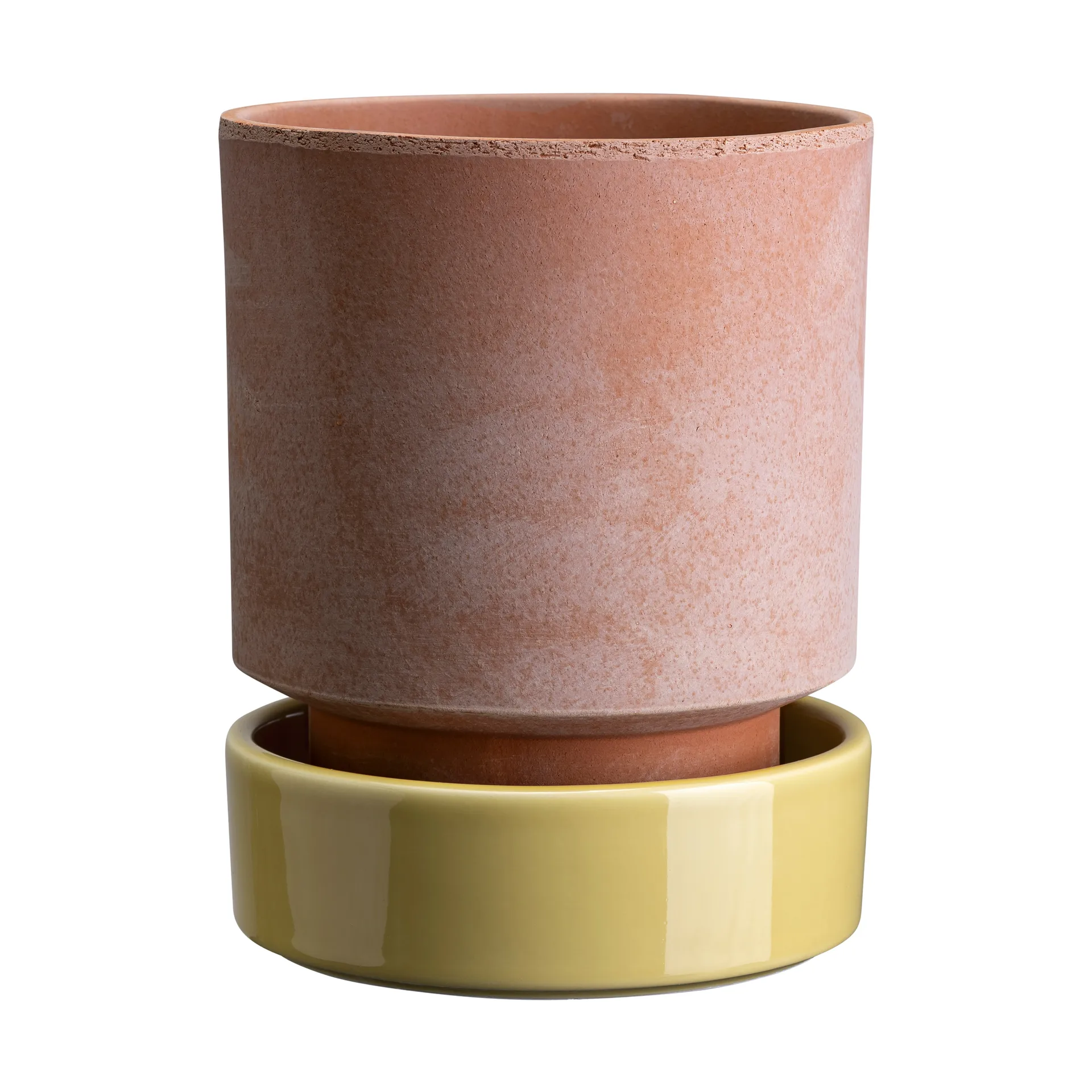 Hoff pot, Ø14 cm, Raw Rosa-Pale Yellow Bergs Potter