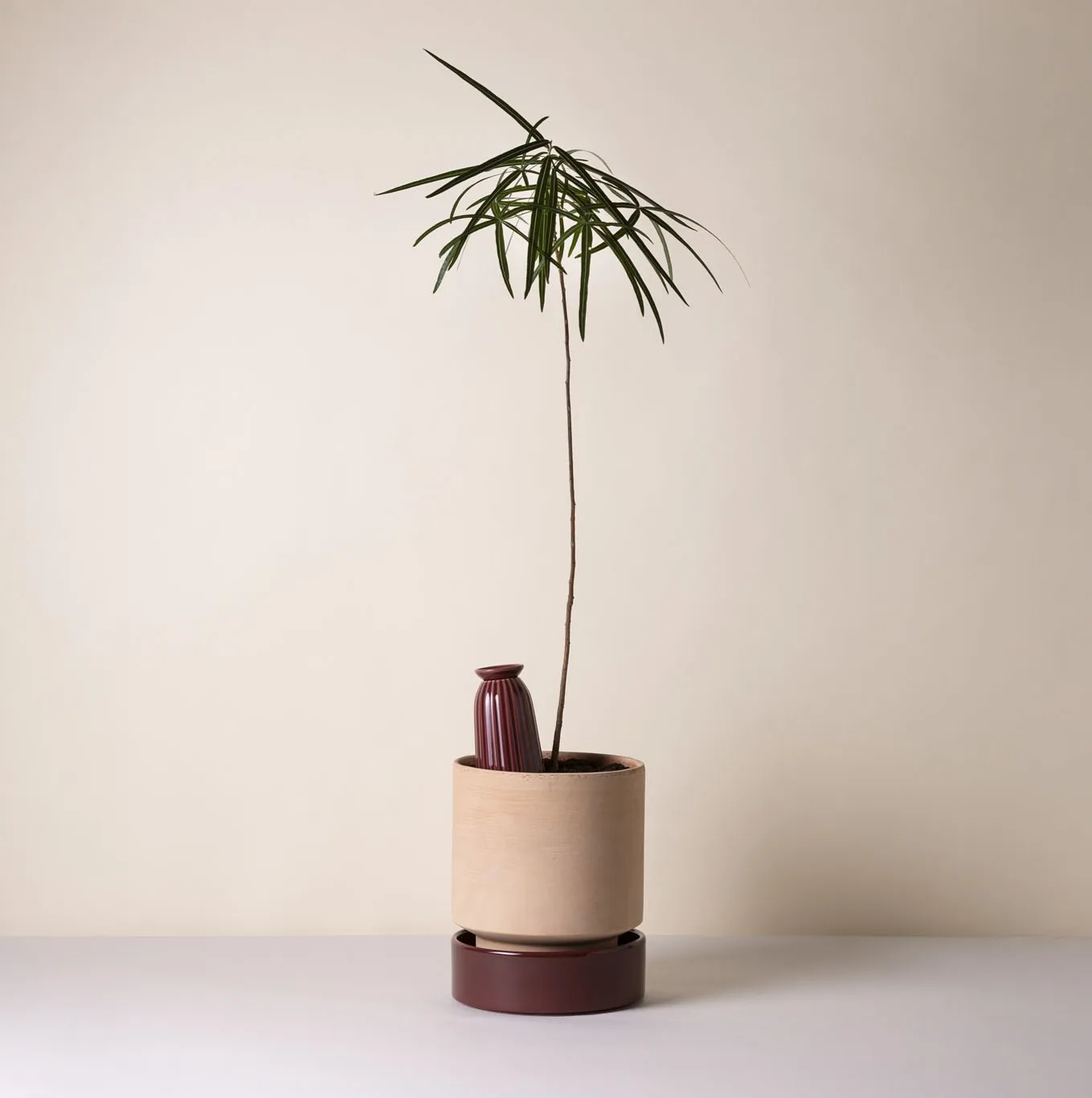 Hoff pot, Ø18 cm, Raw Rosa-Deep Burgundy Bergs Potter
