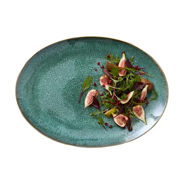 Bitz oval serving dish 45x34 cm - Black-green - Bitz