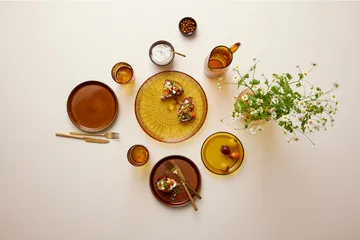 Kusintha serving dish round Ø30 cm - Amber - Bitz