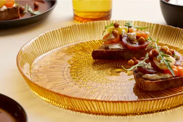 Kusintha serving dish round Ø30 cm - Amber - Bitz