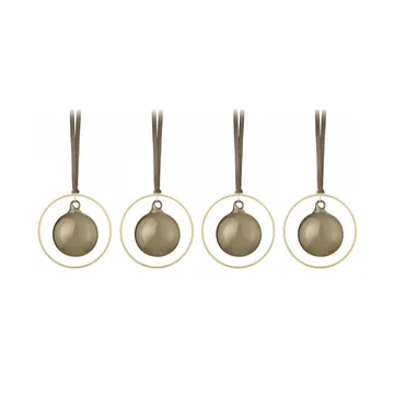 KITAI Christmas bauble 8,5 cm 4-pack - Coffee - blomus