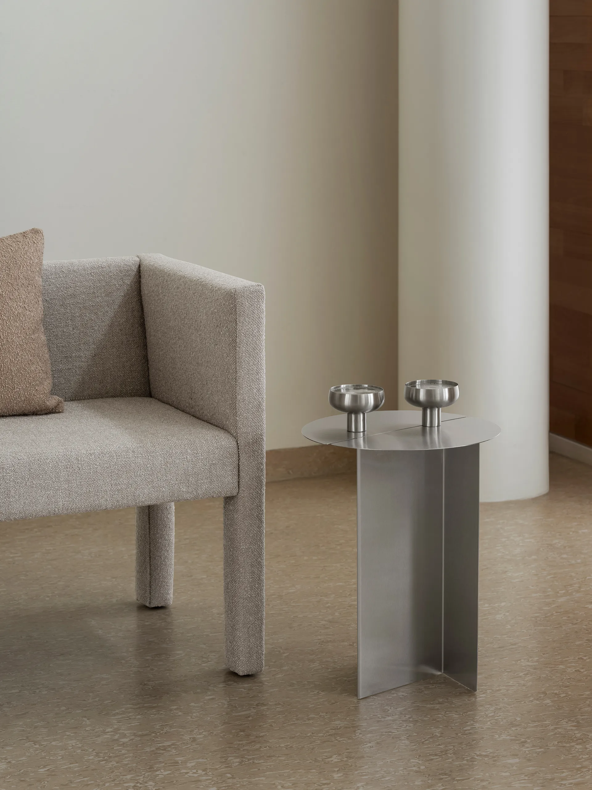 Koyoi champagne glass Coupe 9 cl, Stainless steel blomus