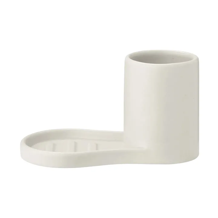 Piro dish brush and soap holder - Moonbeam - blomus