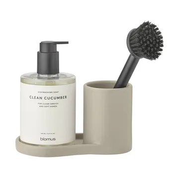 Piro dish brush and soap holder - Nomad - blomus