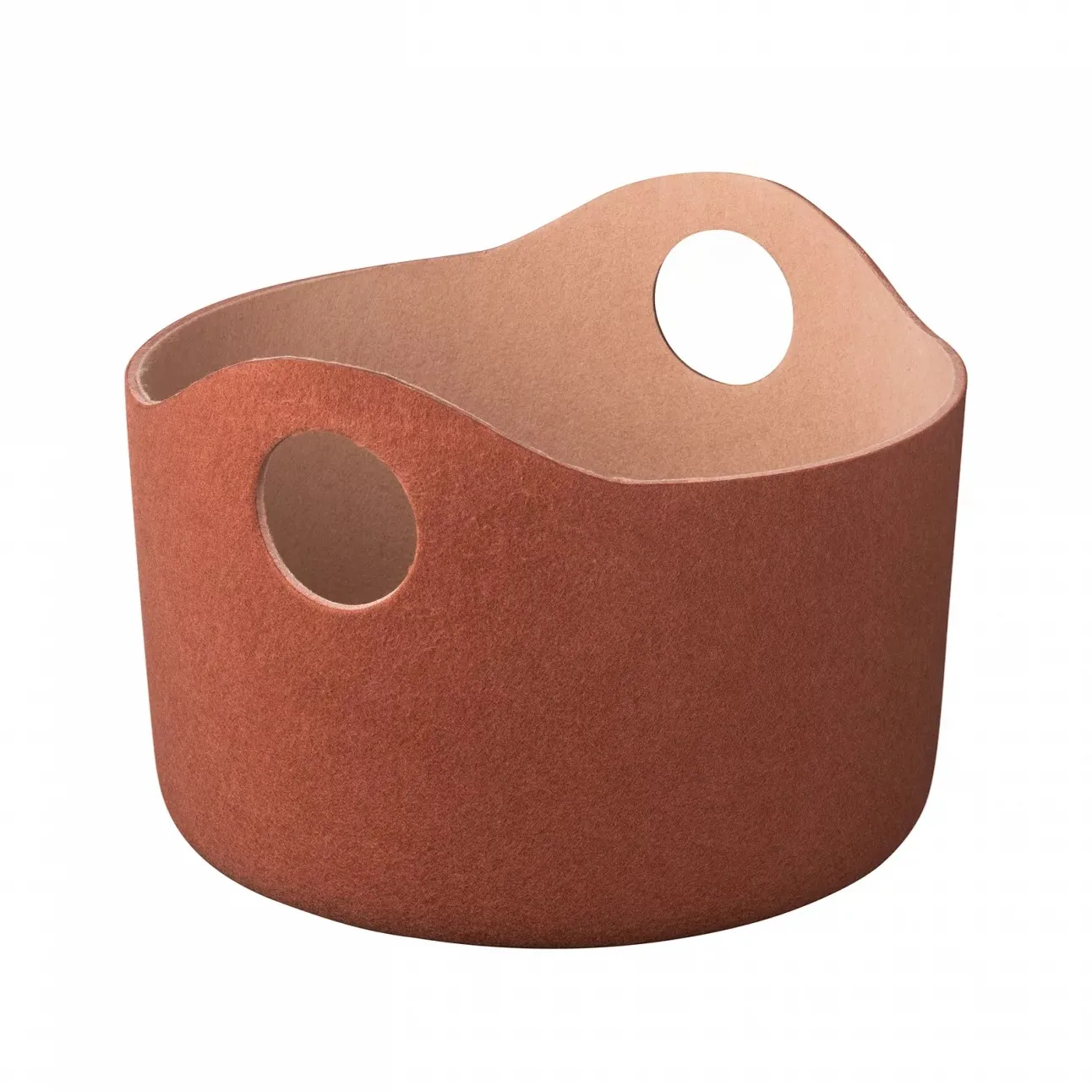 Tiggy storage box throw S Ø42.5 cm, Rustic brown-tan blomus