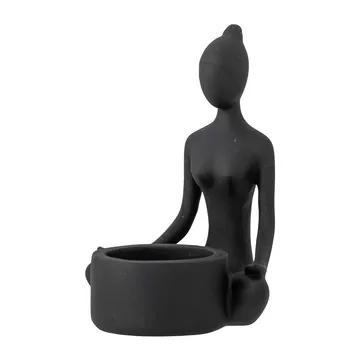 Benna tea light holder 12 cm - Black - Bloomingville
