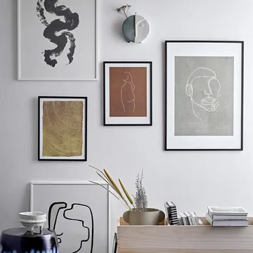 Bloomingville picture with face 52x72 cm - black ram - Bloomingville