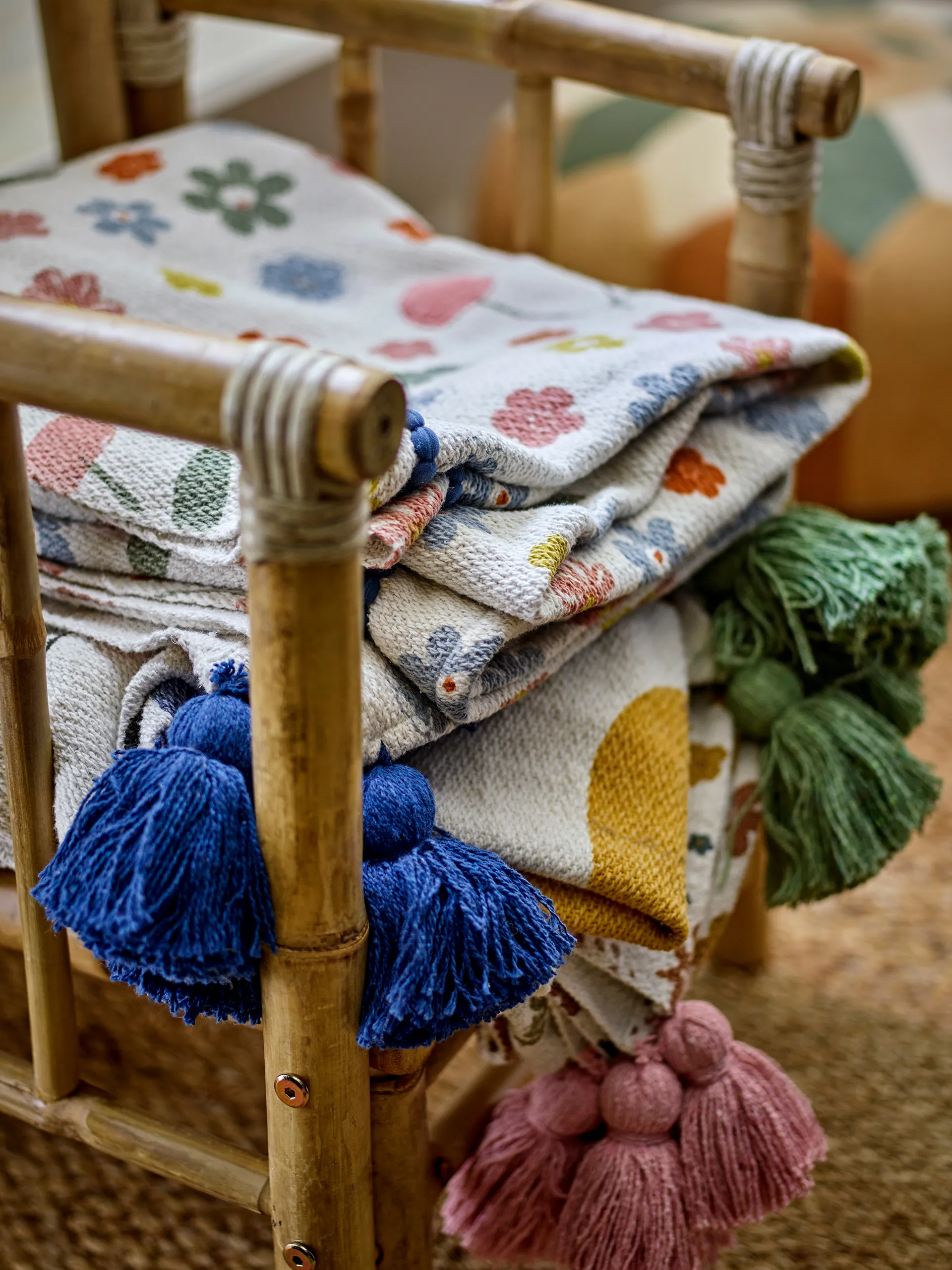 Cherry cotton throw 160x130 cm, Rose Bloomingville