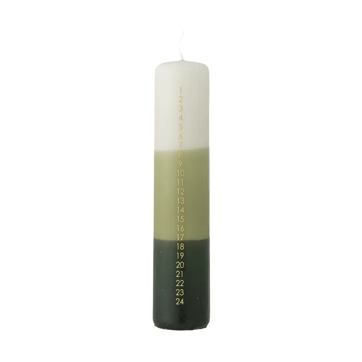 Dip Dye advent candle - Green, 25 cm - Bloomingville