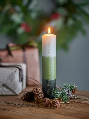 Dip Dye advent candle - Green, 25 cm - Bloomingville