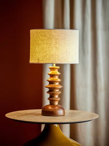 Elinora table lamp - Brown, Ø30 cm - Bloomingville