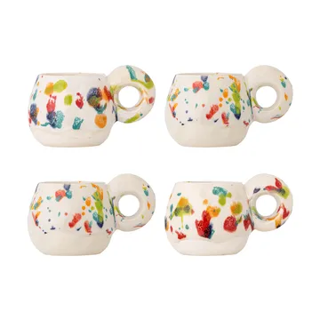 Freckles cup 4-pack - Red - Bloomingville