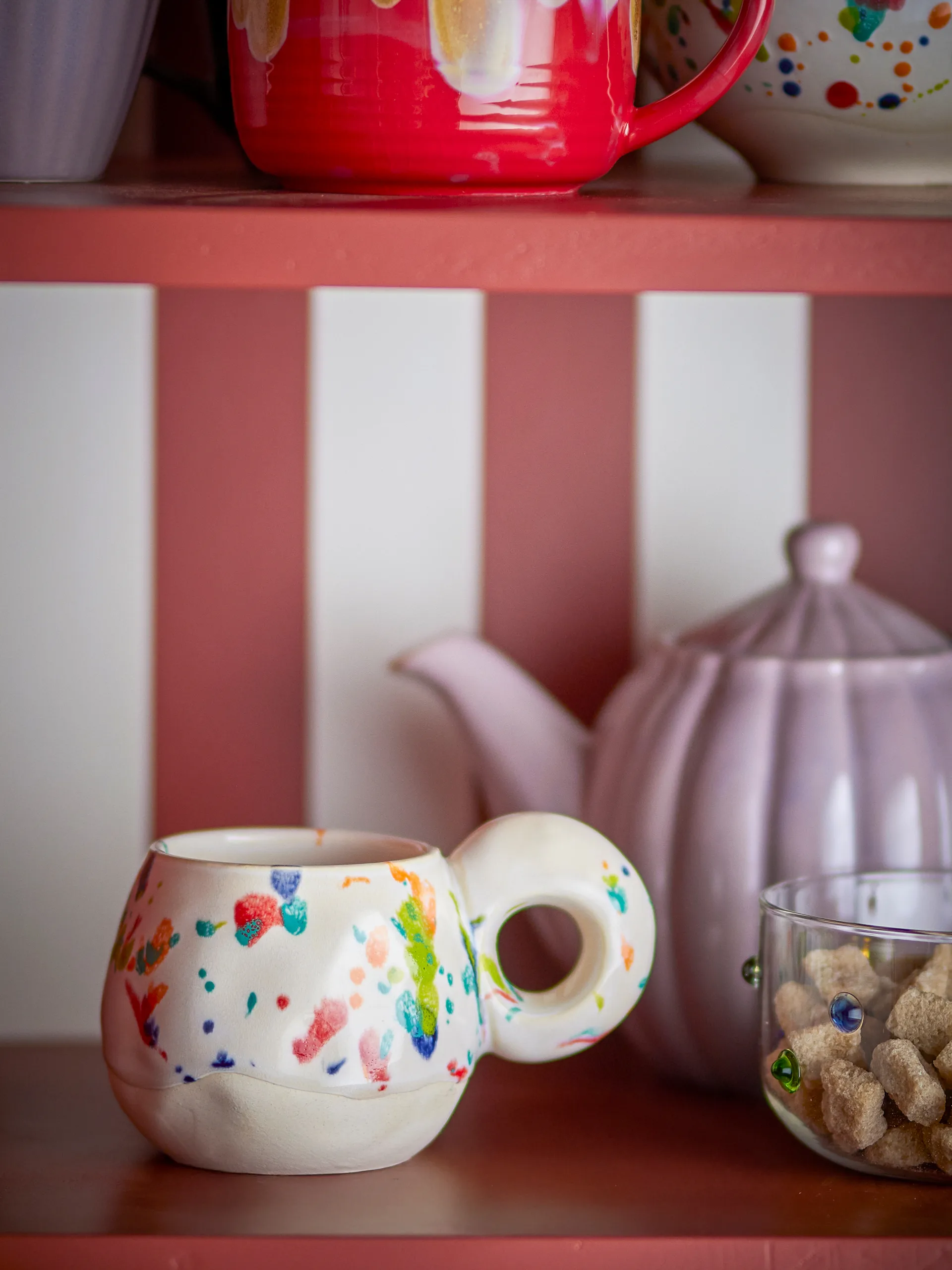 Freckles cup 4-pack, Red Bloomingville