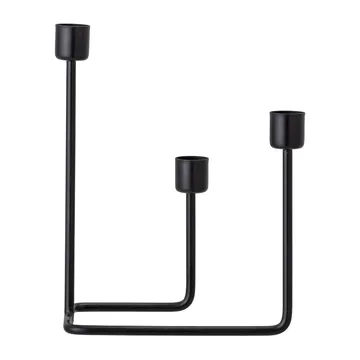 Hafi candlestick 21 cm - Black - Bloomingville
