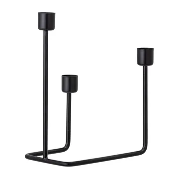 Hafi candlestick 21 cm - Black - Bloomingville