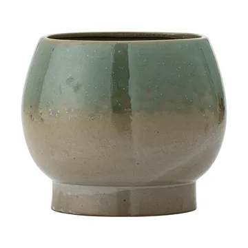 Imke pot with saucer - Green, 18.5x17.5 cm - Bloomingville