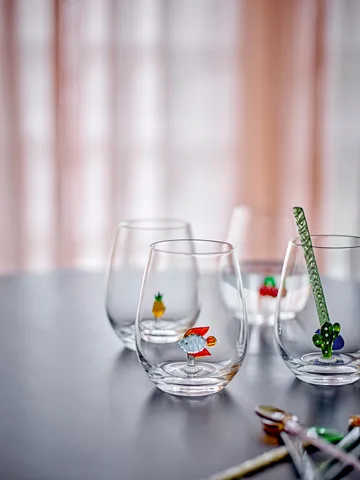 Misa drinking glass 56 cl - Clear-pineapple - Bloomingville
