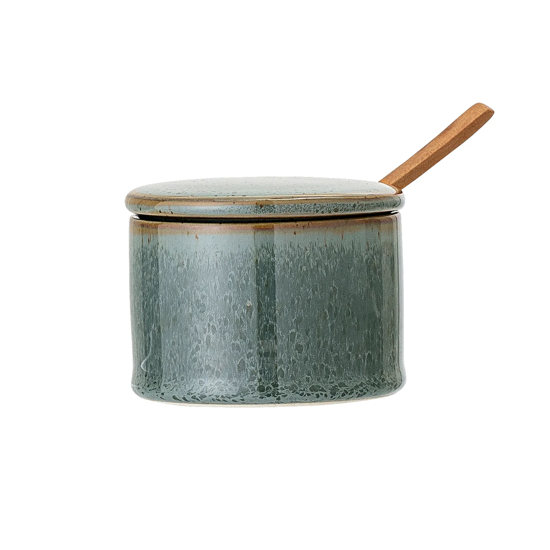 Pixie jar with lid and spoon, green Bloomingville