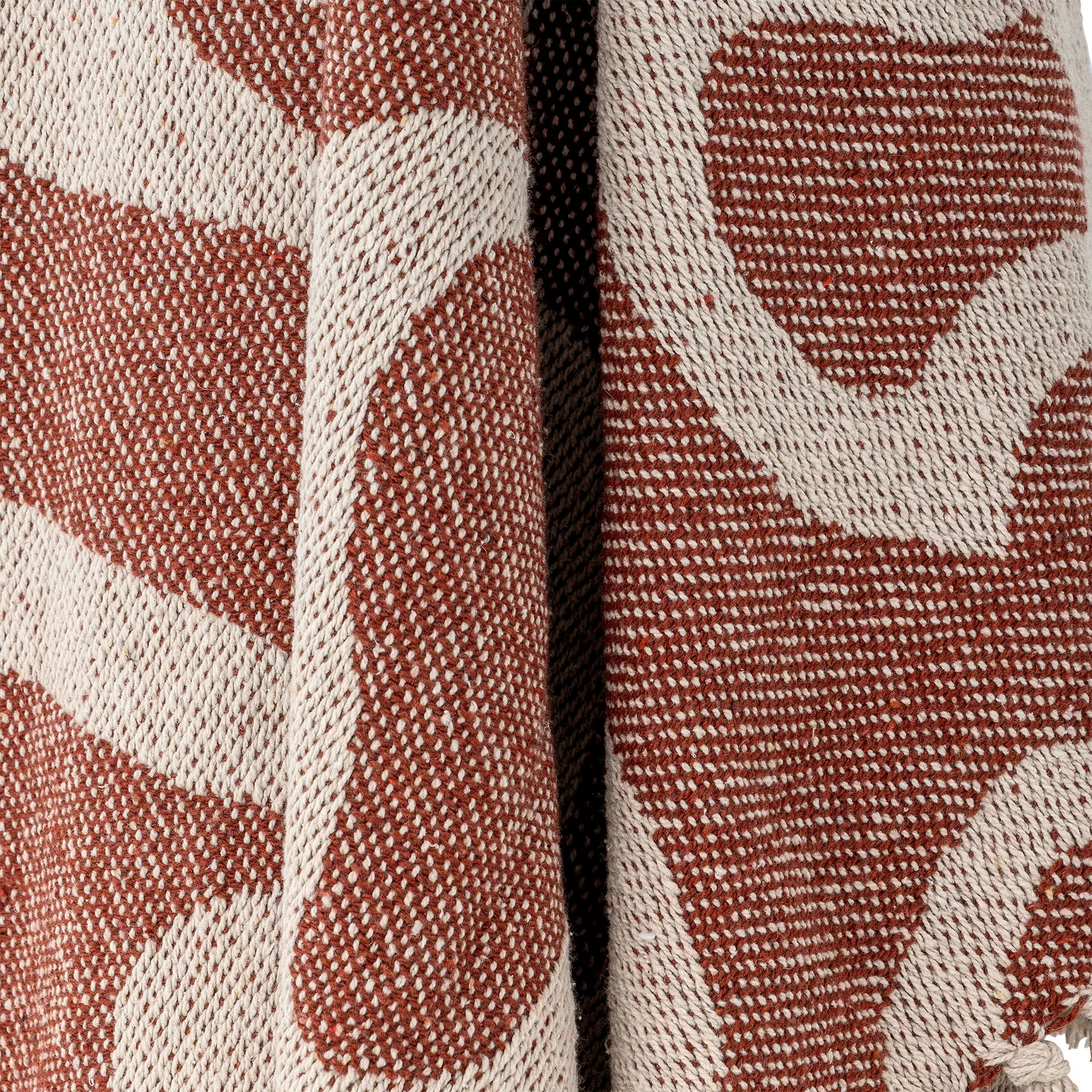 Salobre throw cotton 160x130 cm, Brown Bloomingville
