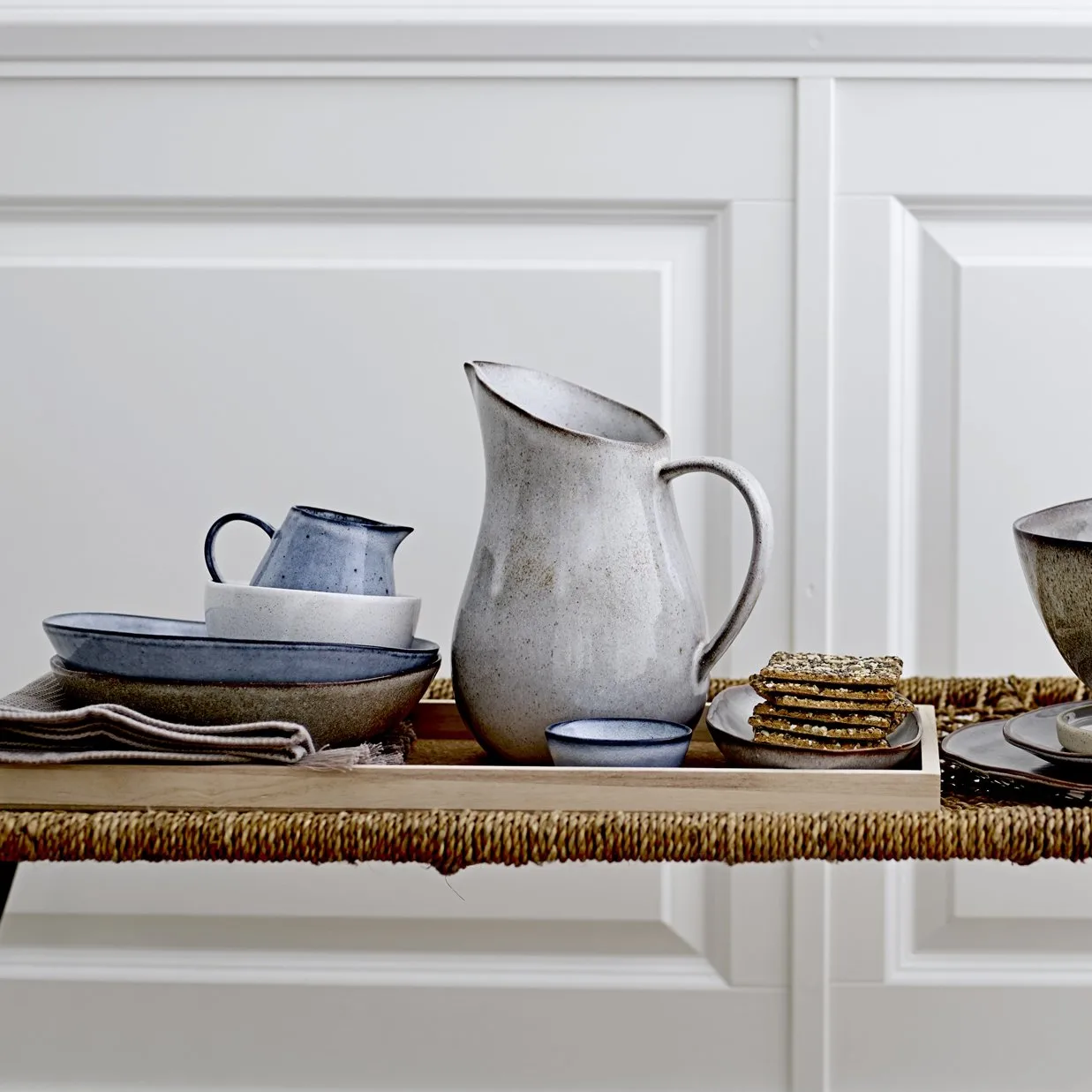 Sandrine milk jug, blue Bloomingville