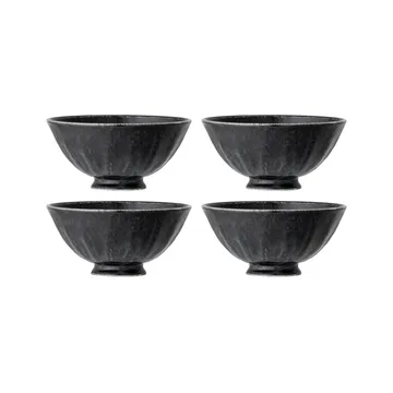Yoko bowl 13.5 cm 4-pack - black - Bloomingville