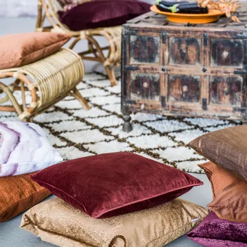 Anna cushion cover velvet - rust red - Boel & Jan