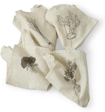 Odla napkin 40x40 cm 4 pieces - Beige-brown - Boel & Jan