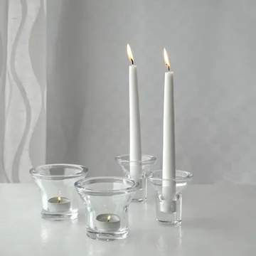 Lumi tealight holder Ø10 cm - Clear - Born In Sweden