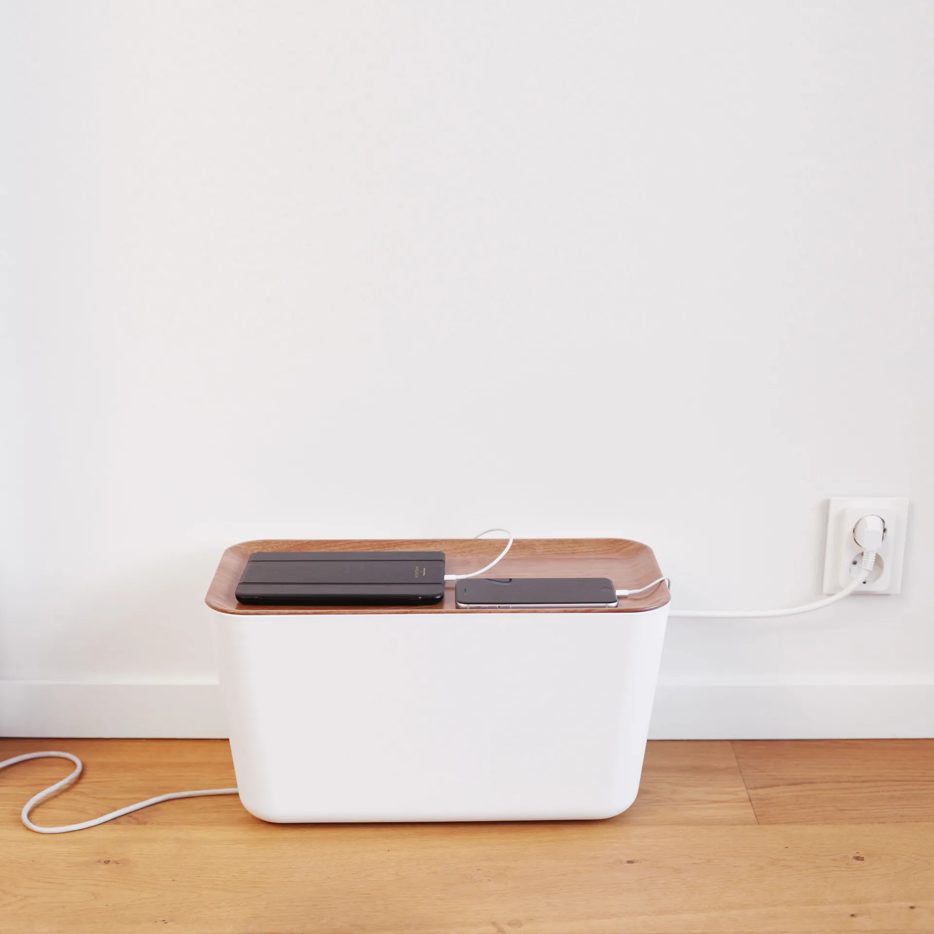 Cable Organiser XXL cabel tidy, Wood-white Bosign