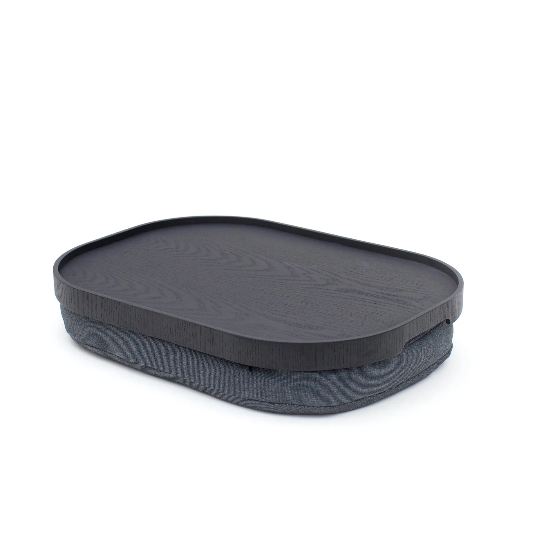 CurveLine™ anti-slip knee tray 47x34 cm, Black willow-grey Bosign