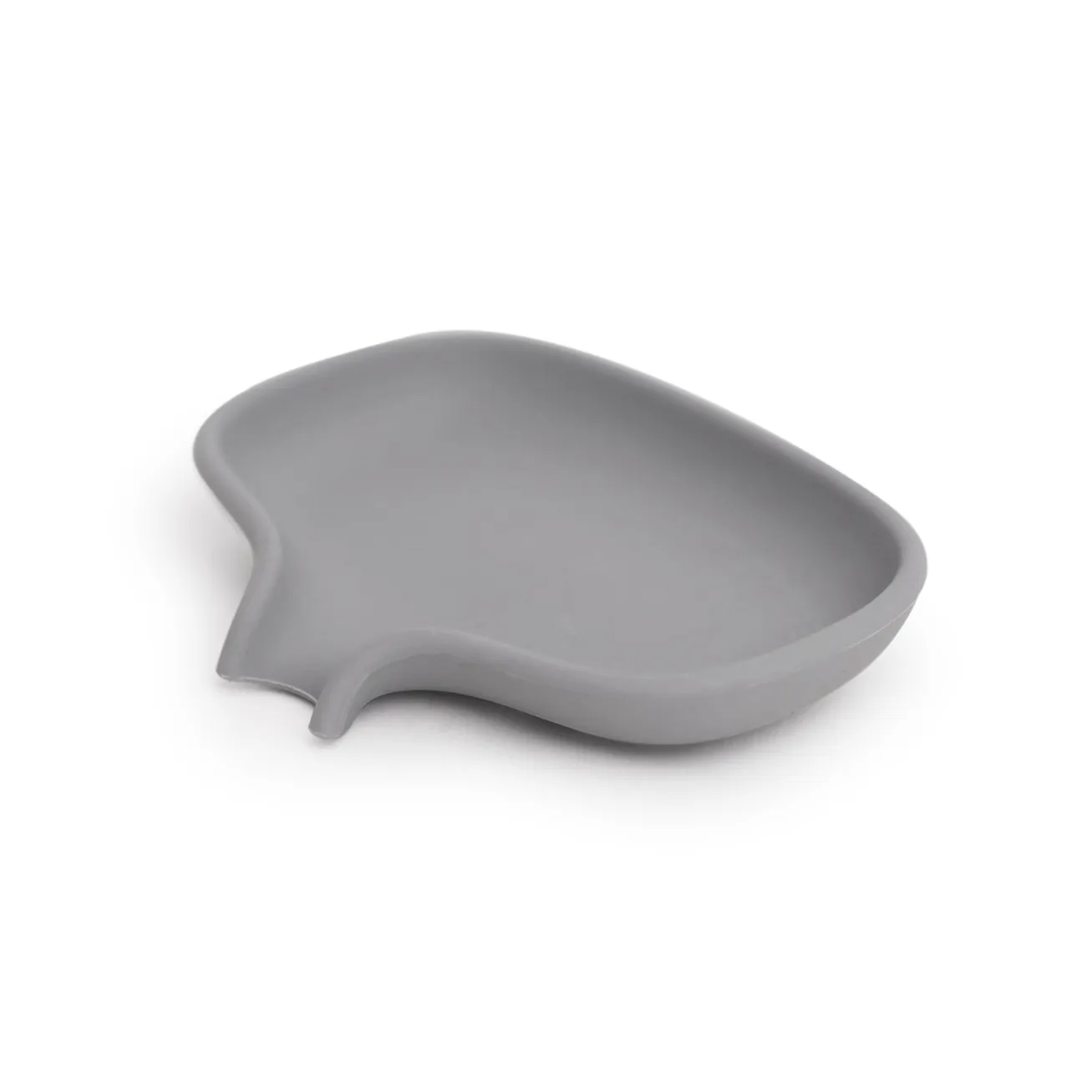 Soap dish with drainage spout silicone, grey Bosign