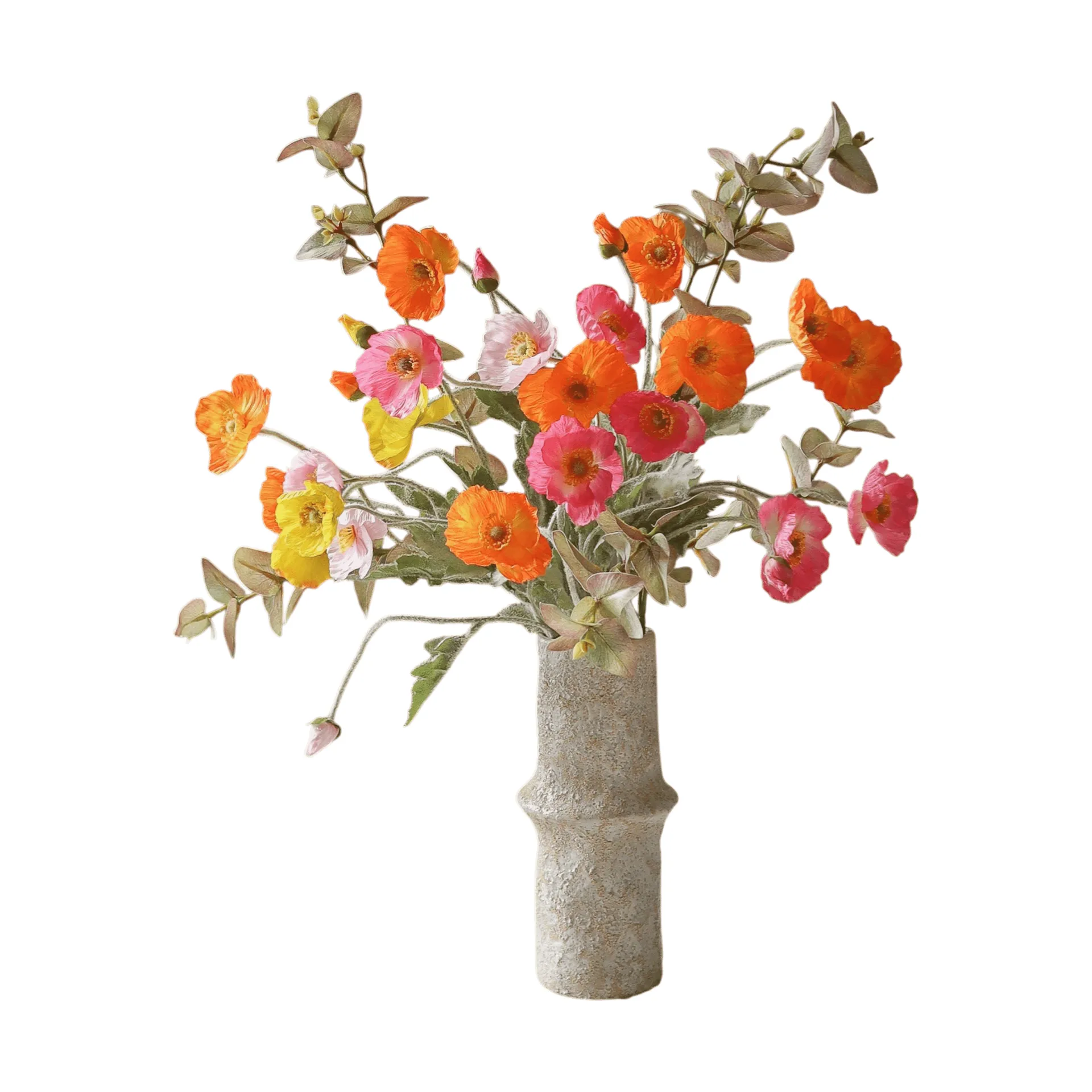 Poppy Spritz artificial bouquet, Poppy-eucalyptus 10 pcs Botané