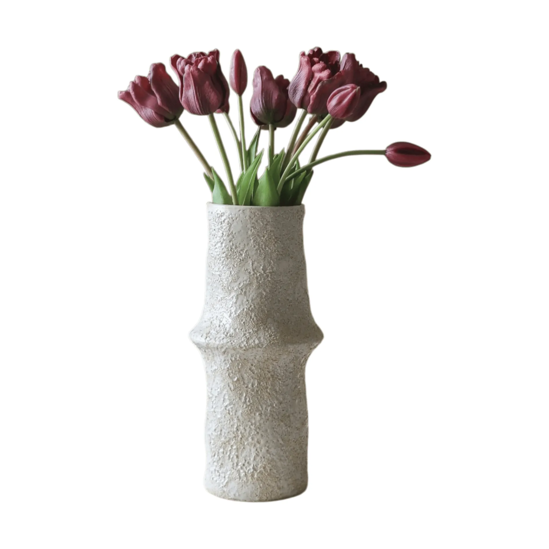 Triumph tulips artificial bouquet, Purple, 10 pcs Botané