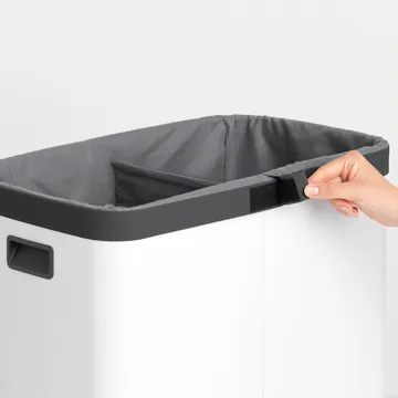 Bo laundry basket high 2x45 L - white - Brabantia