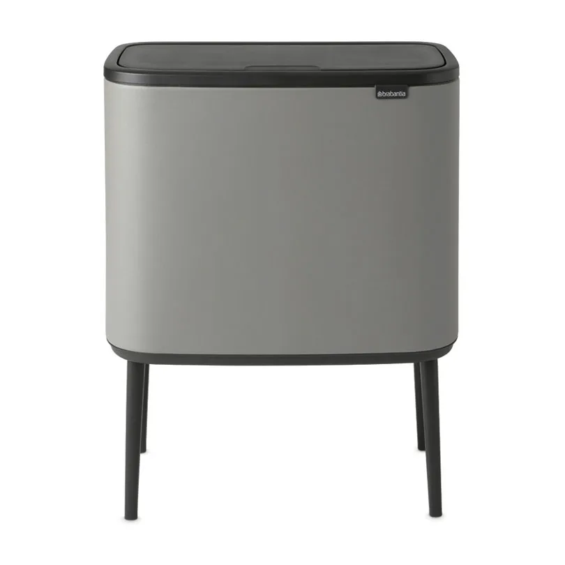Bo touch bin 11+23 litre, Mineral concrete grey Brabantia